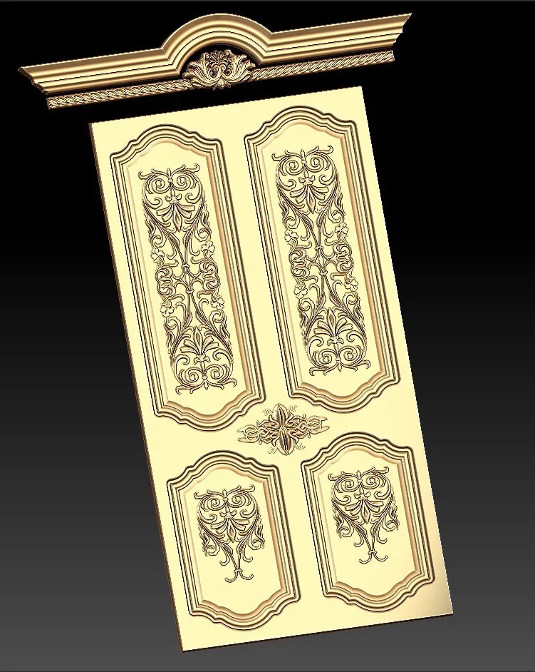 STL files for Wooden Door | Home Doors | Free Download view 3