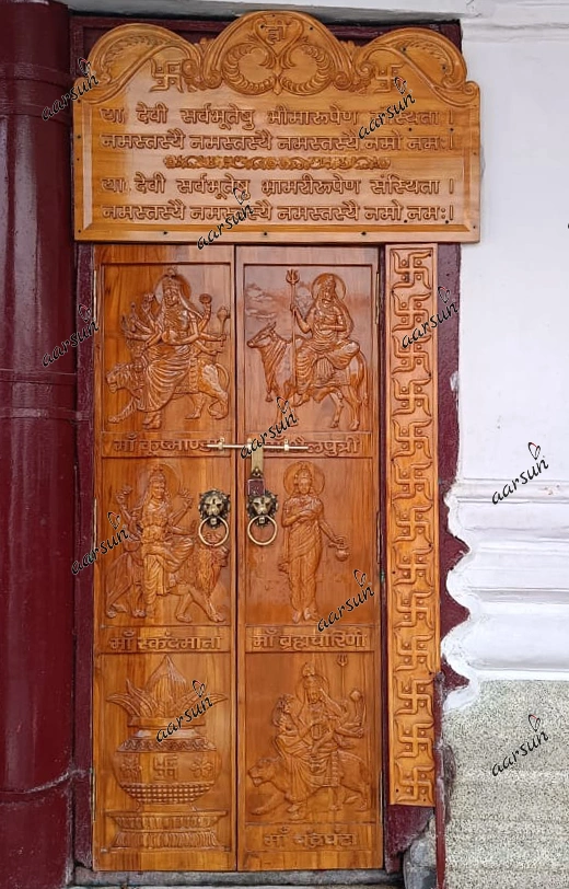 मंदिर के लिए माँ नव दुर्गा जी द्वार डिजाइन