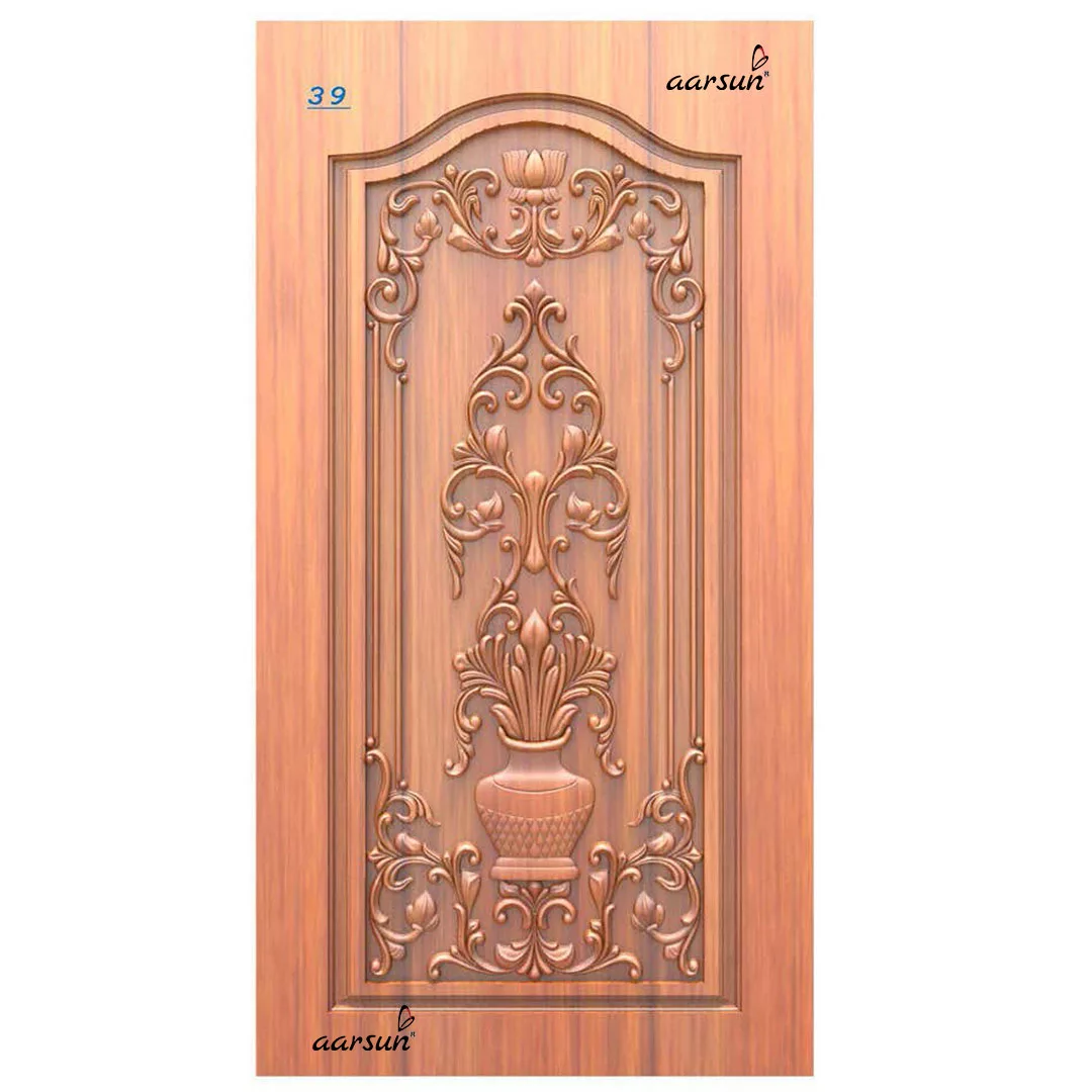 Flower Pot with Lotus Door