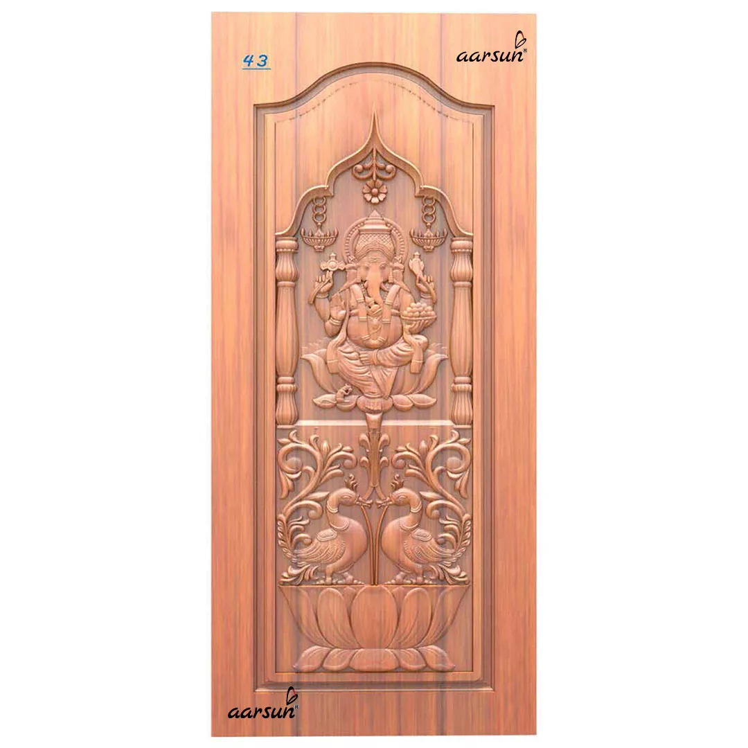 Ganesh Ji with Lotus and Swan Door
