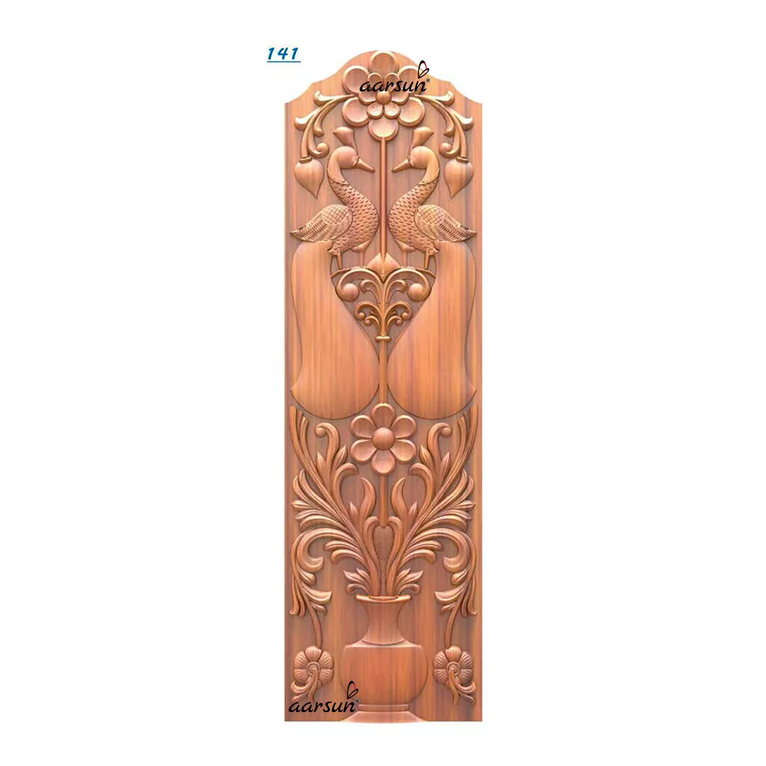 Intricate Door in Peacock & Flower