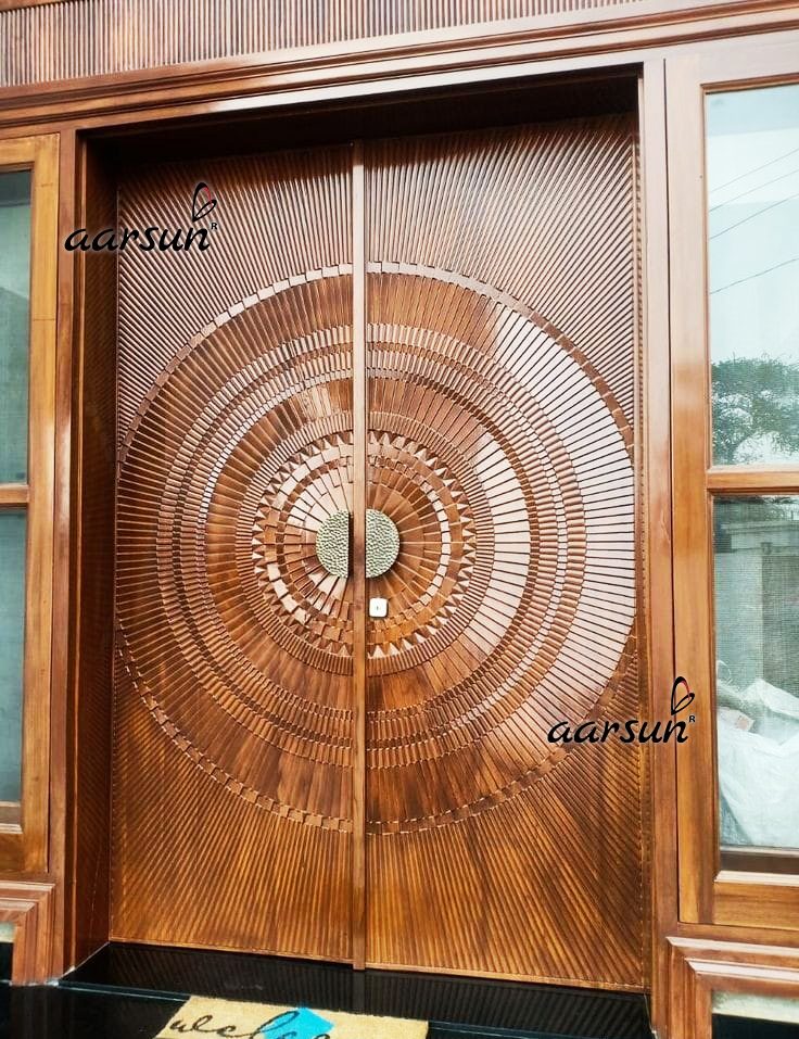 Latest Design Wooden Main Double Door