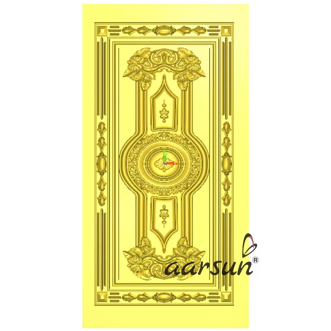 STL Files for Carved Wooden Door Design