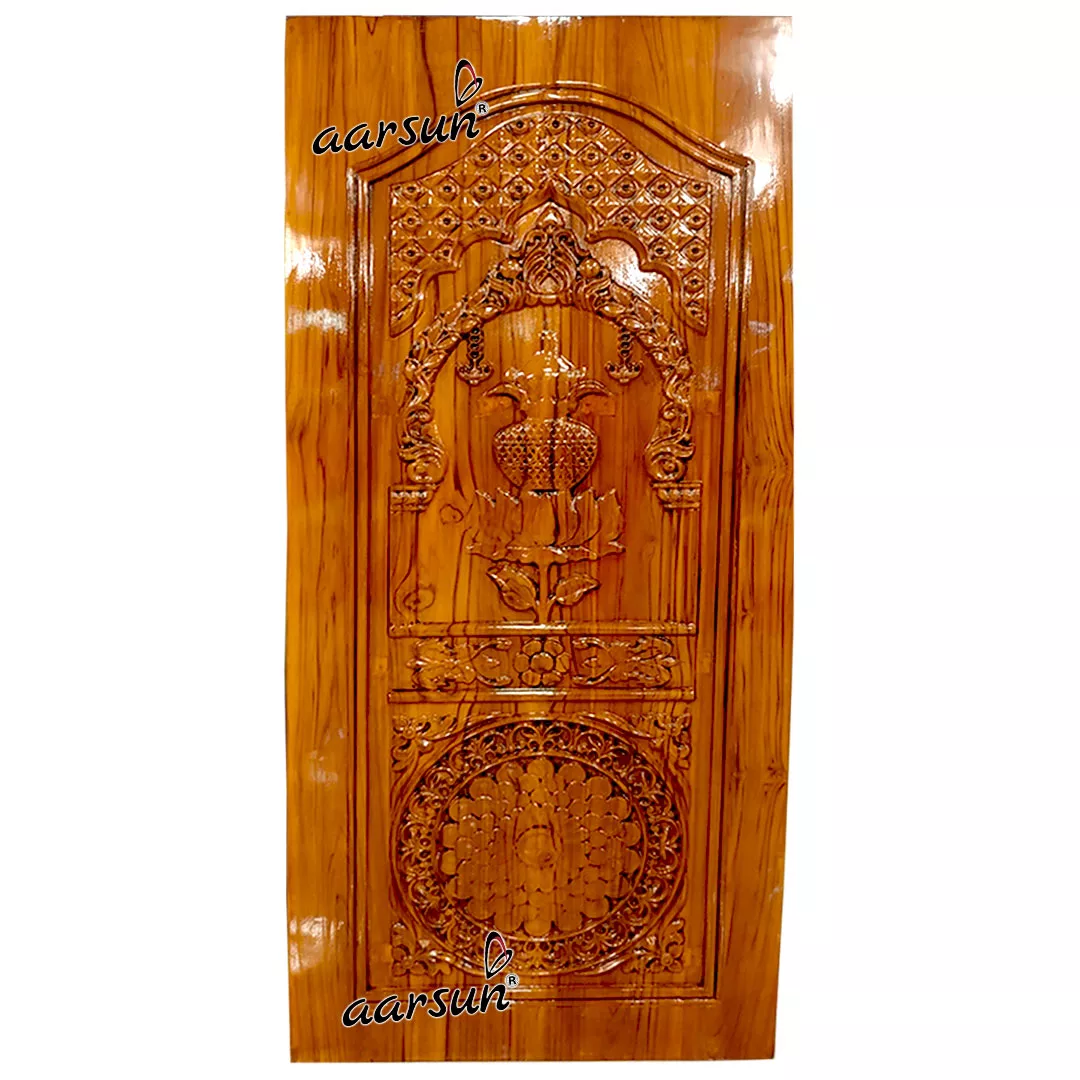 Teak Wood Kalash Door