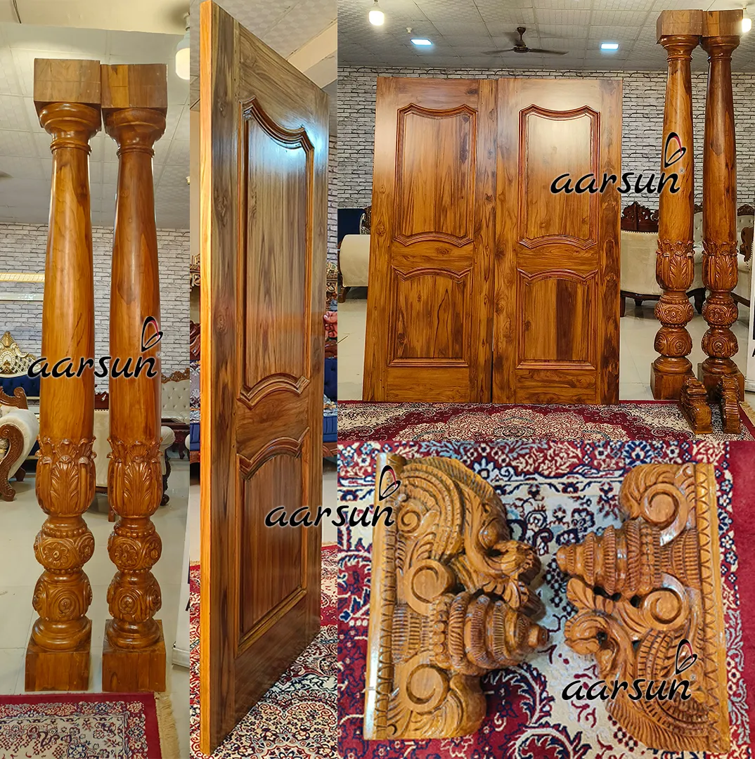 Teak Wooden Door Designs Online view 3