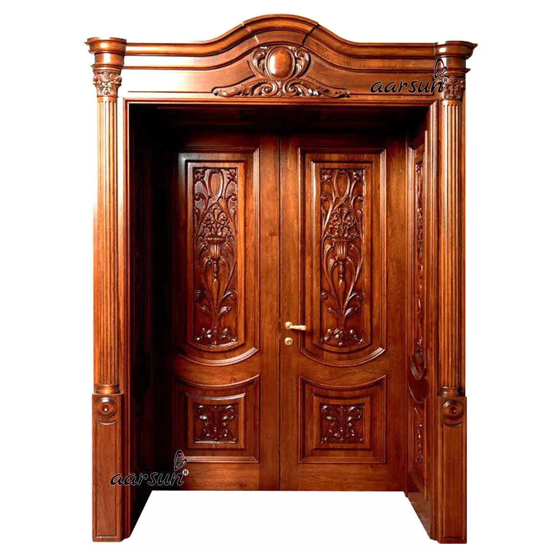 Wood Double Door For Stylish House
