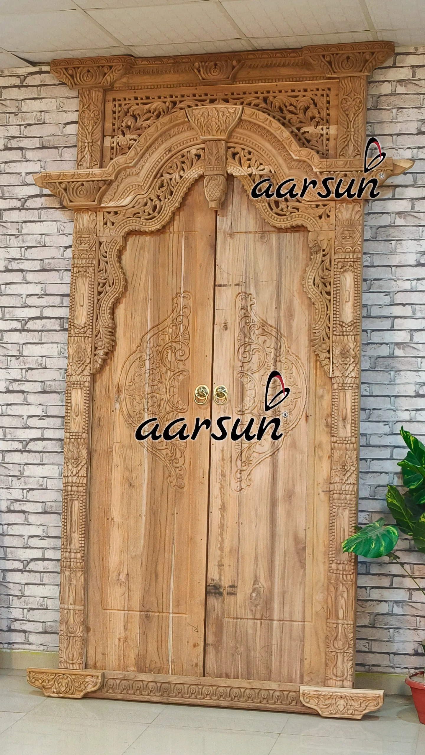 Wooden Door With Intricate Carving view 6