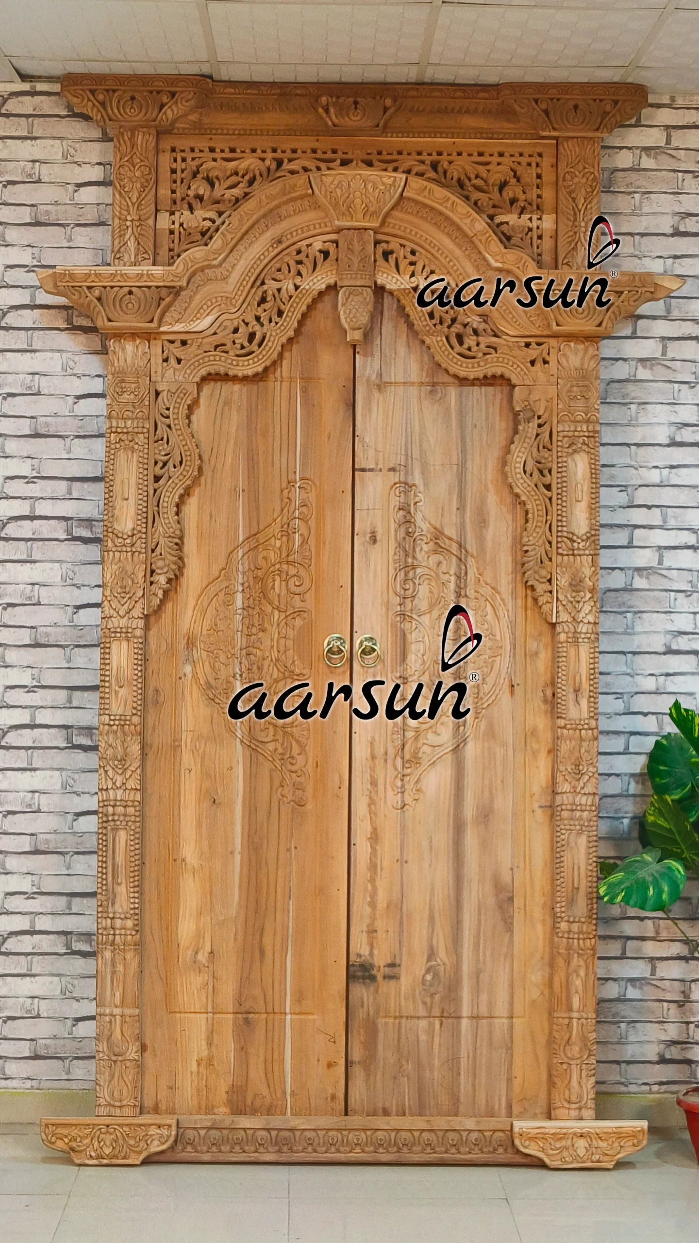 Wooden Door With Intricate Carving view 7